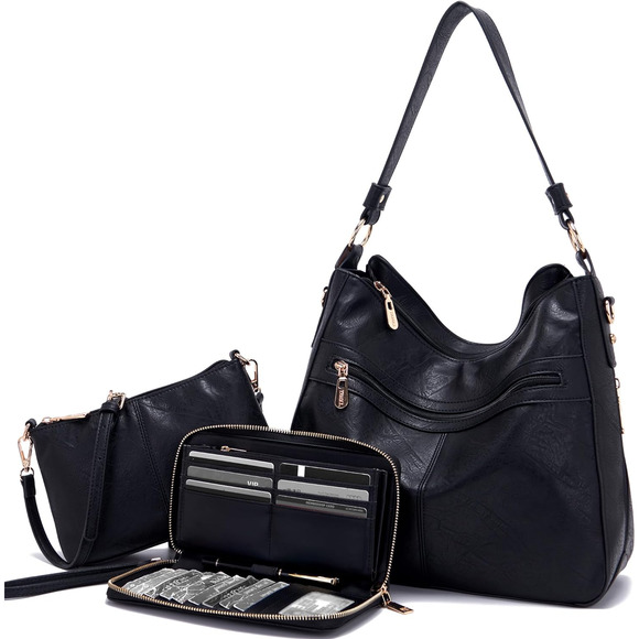 Women Large Crossbody Bags Ladies Satchel Shoulder Handbags Purse and Wallet Set - Picture 1 of 9